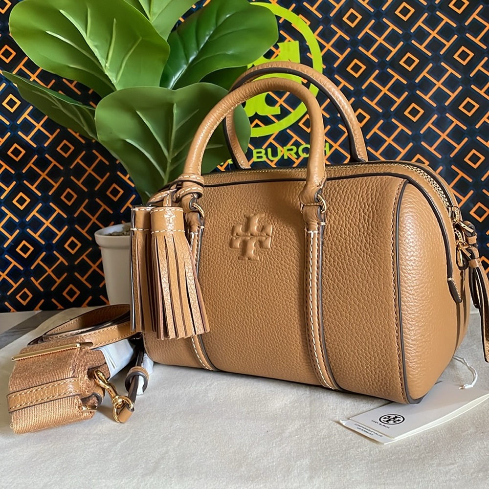 New✨  tory burch thea mini satchel  (brown) crossbody shoulder bag 146449 - Picture 4 of 14